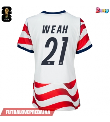 Lacne Ženy Futbalové dres Spojené štáty Timothy Weah #21 MS 2026 Krátky Rukáv - Domáci